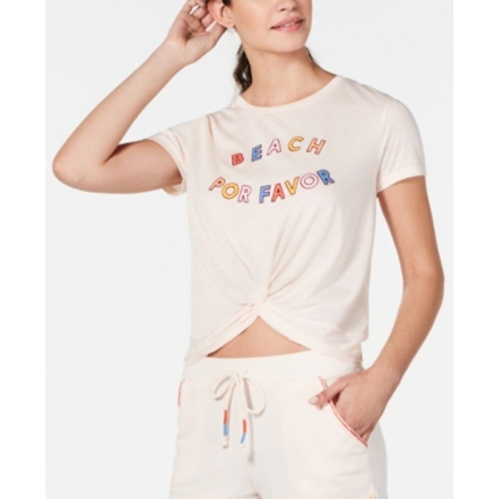 Jenni Womens Beach Por Favor Comfy Sleepwear Sleep Shirt Pink S